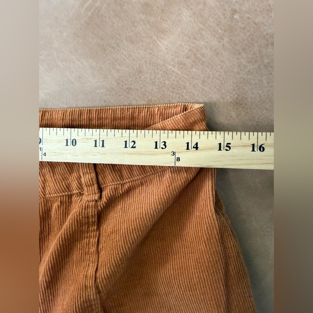GB Orange Flare Corduroy Pants 100% Cotton 70s Hippie Women’s Size 11 - Picture 5 of 9
